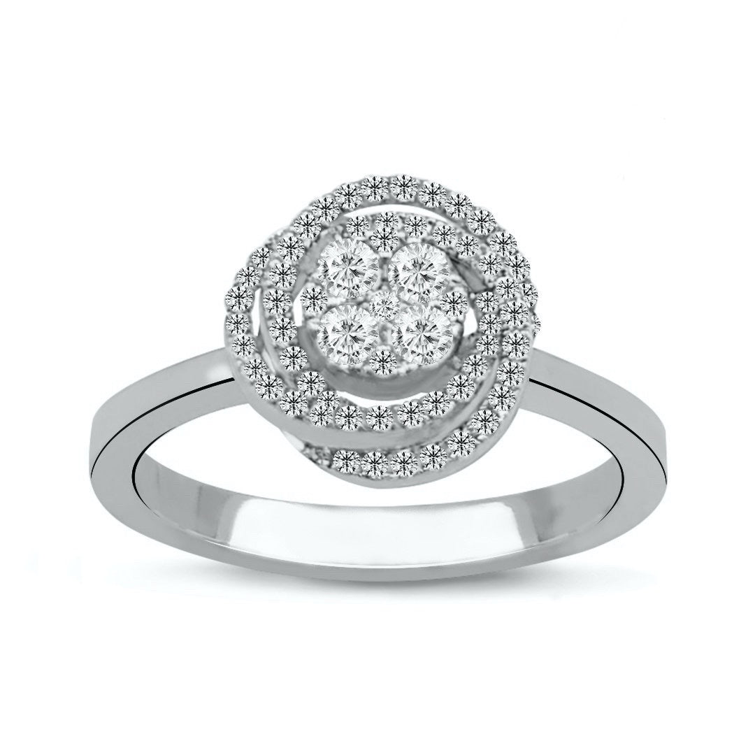 Пръстен бяло злато с Диаманти 0.68 карата