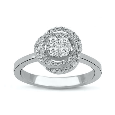 Пръстен бяло злато с Диаманти 0.68 карата