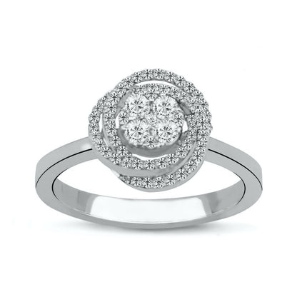 Пръстен бяло злато с Диаманти 0.68 карата