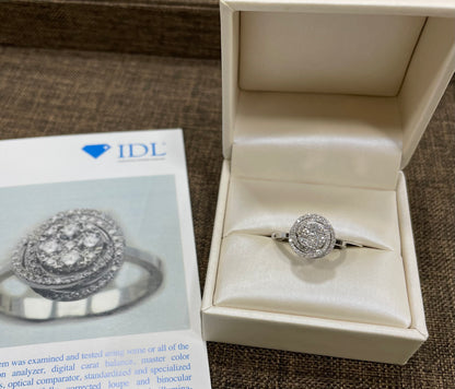 Пръстен бяло злато с Диаманти 0.68 карата