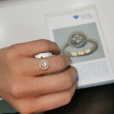 Диамантен пръстен розово злато 0.29 карата