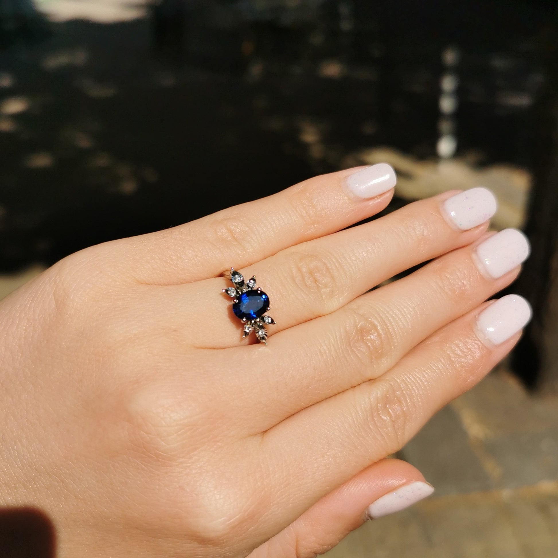 Диамантен пръстен със Сапфир 1.69 карата