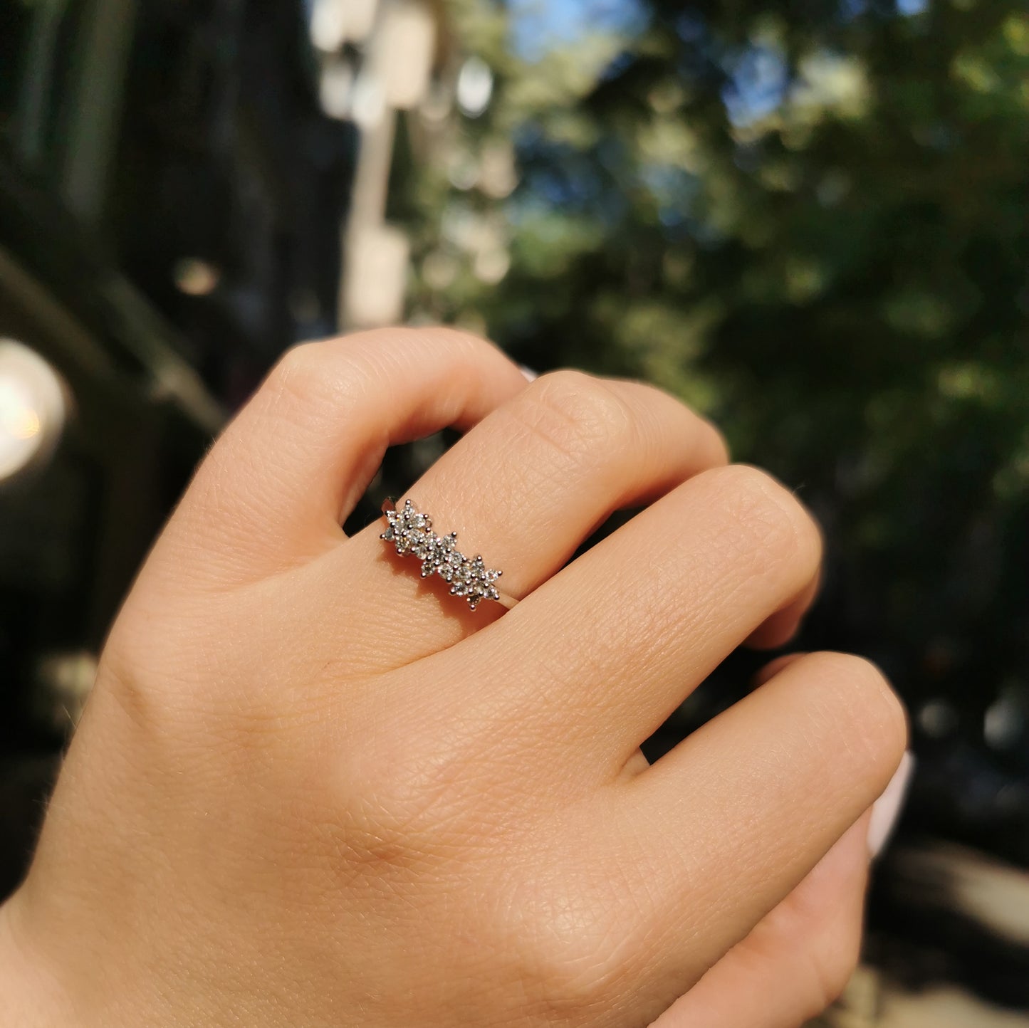 Пръстен бяло злато със Диаманти 0.28 карата