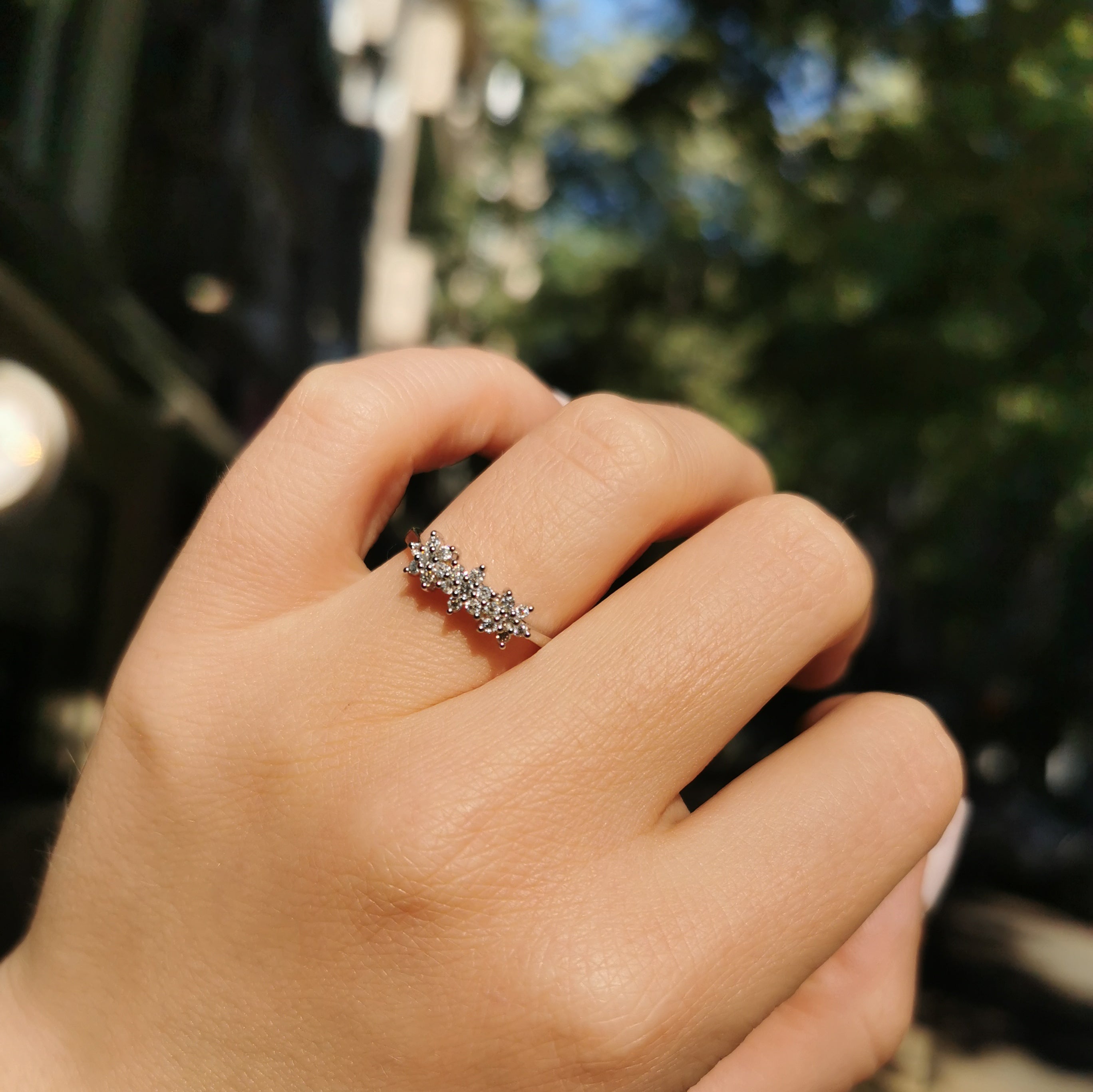 Пръстен бяло злато със Диаманти 0.28 карата