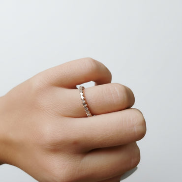 Диамантен пръстен от розово злато с диаманти 0.20 карата