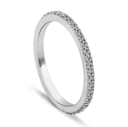 Диамантена халка бяло злато 0.22 карата