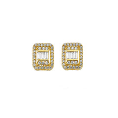 Диамантени обеци жълто злато 0.32 карата