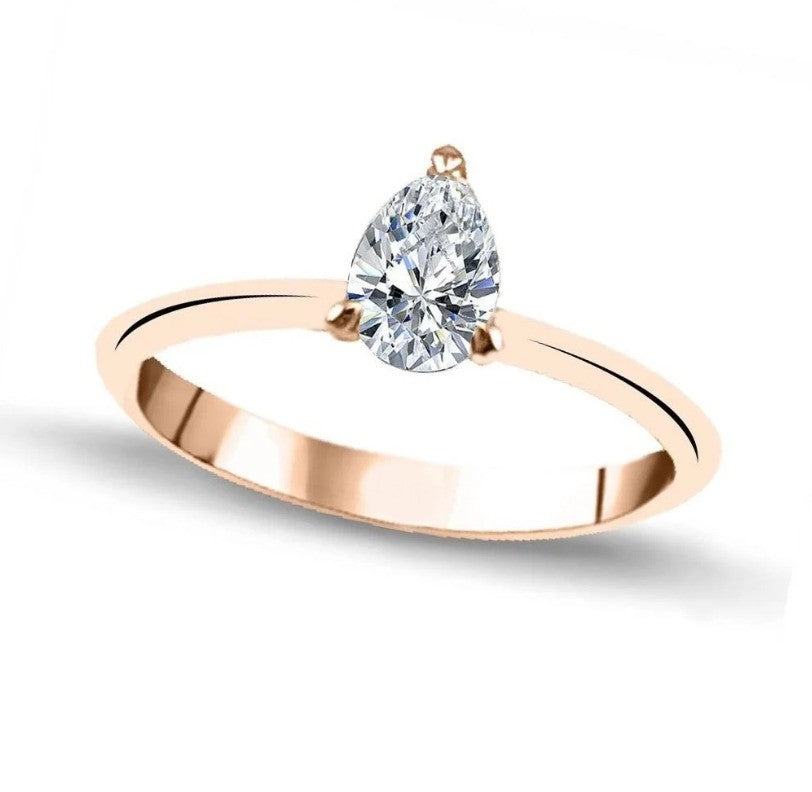 Годежен пръстен от розово злато с Диамант 0.30 карата