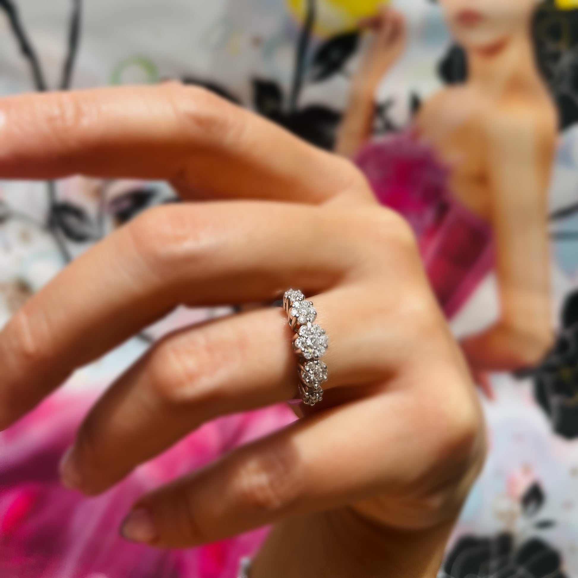 Диамантен пръстен бяло злато 0.50 карата