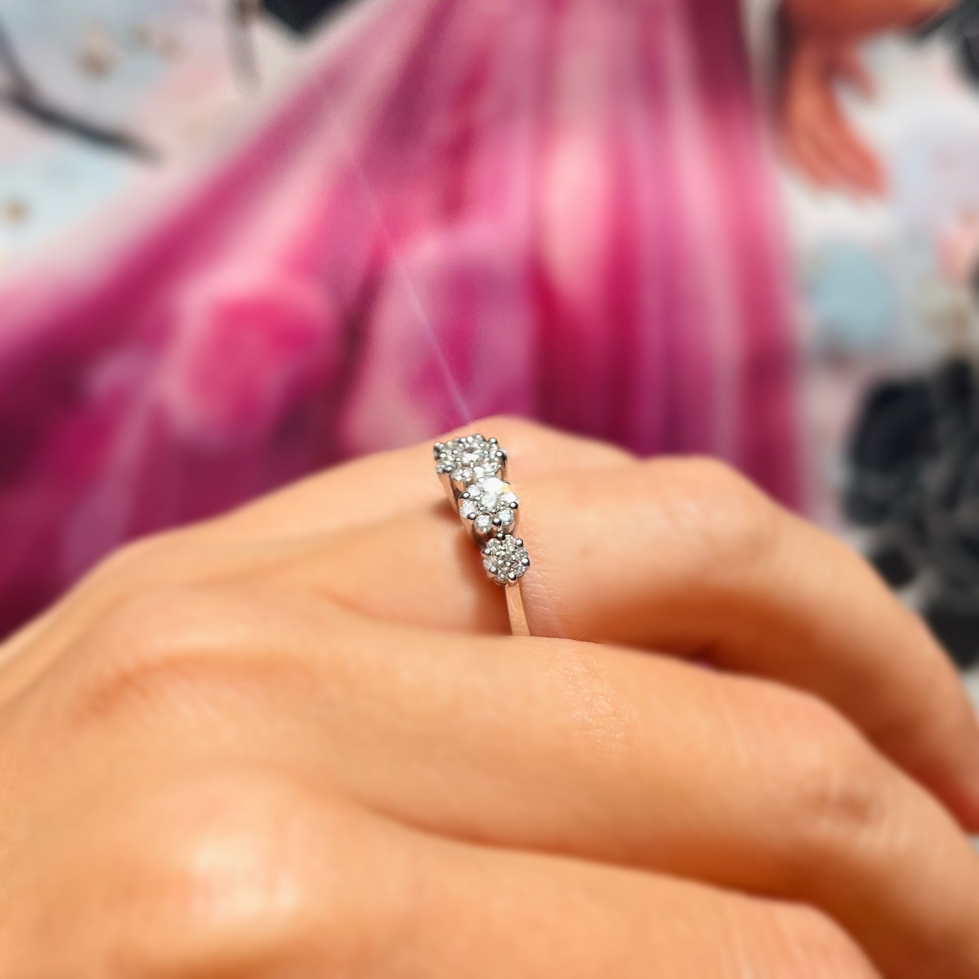 Диамантен пръстен бяло злато 0.50 карата