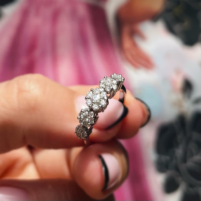 Диамантен пръстен бяло злато 0.50 карата