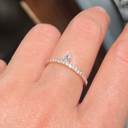 Пръстен от розово злато с диаманти 0.31 карата