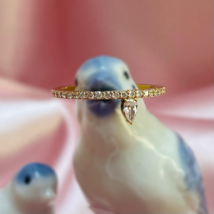 Пръстен от розово злато с диаманти 0.31 карата