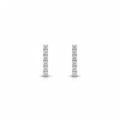 Висящи обеци от бяло злато с диаманти 0.20 карата