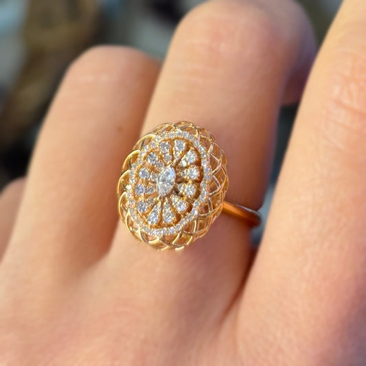 Диамантен пръстен от розово злато 0.43 карата