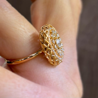 Диамантен пръстен от розово злато 0.43 карата