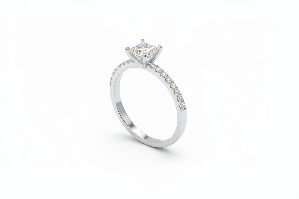 Пръстен с диаманти  GIA сертификат 0.65 карата