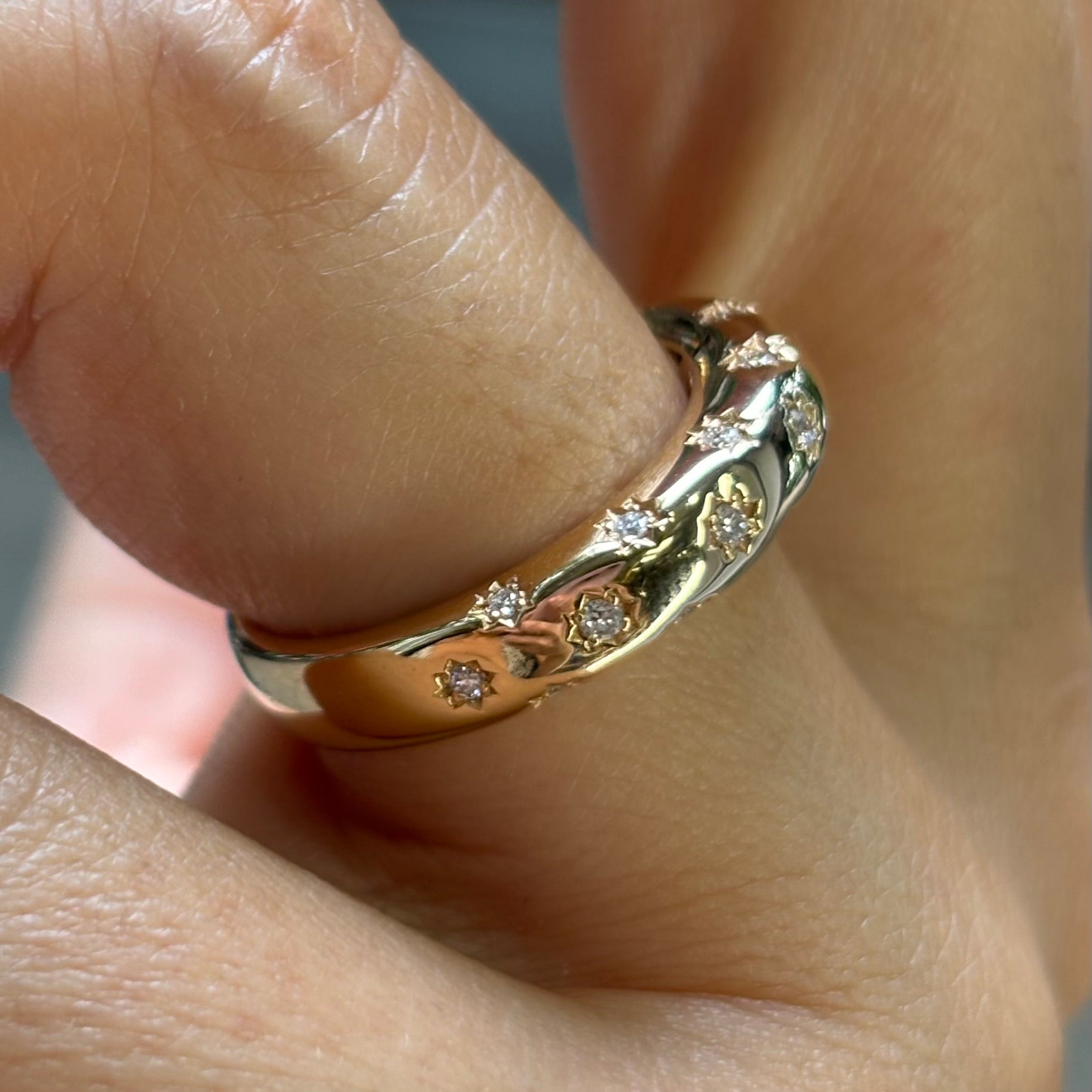 Пръстен розово злато с диаманти 0.21 карата