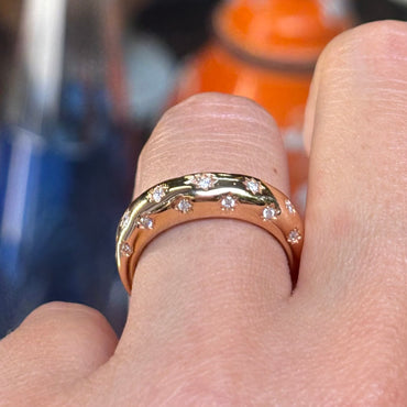 Пръстен розово злато с диаманти 0.21 карата