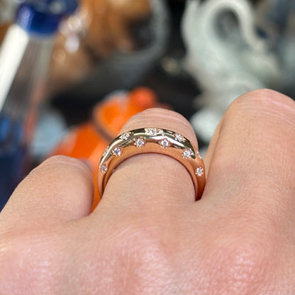 Пръстен розово злато с диаманти 0.21 карата