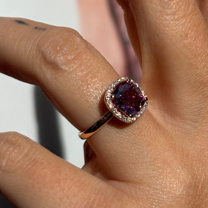 Диамантен пръстен с камък от естествен произход 5.38 карата