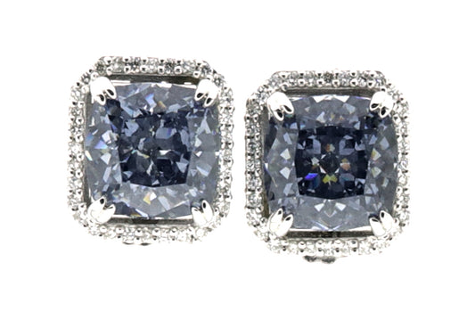 Обеци от бяло злато с диаманти и сапфири 9.84 карата Limited edition Bahrain Diamond Exhibition