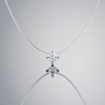 Дамско колие с диамант на корда 0.28 карата