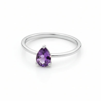 Women's white gold ring with alexandrite 1.19