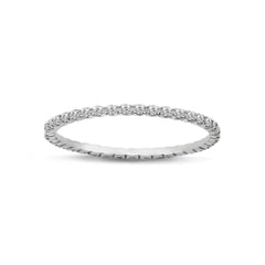 Дамска халка от бяло злато с диаманти 0.20 карата