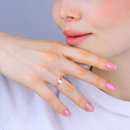 Годежен пръстен от розово злато с Диамант 0.30 карата