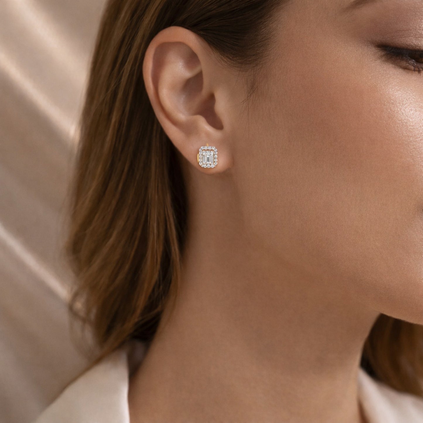 0.30ct Diamond earrings in rose gold 