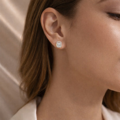 0.30ct Diamond earrings in rose gold 