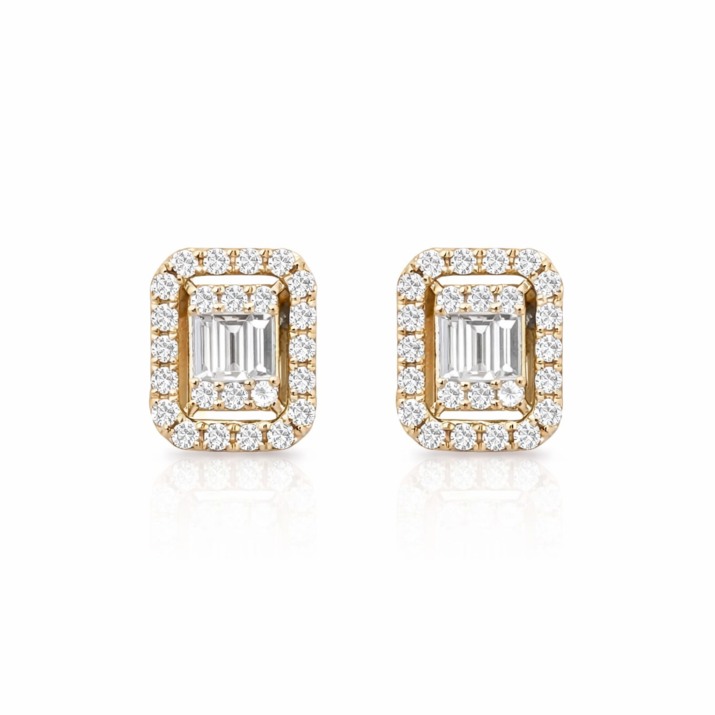 0.30ct Diamond earrings in rose gold 
