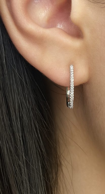 0.35 carat White gold Diamond earrings 