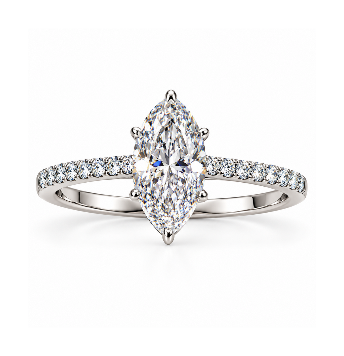 Диамантен пръстен с 1.06к. Marquise Cut