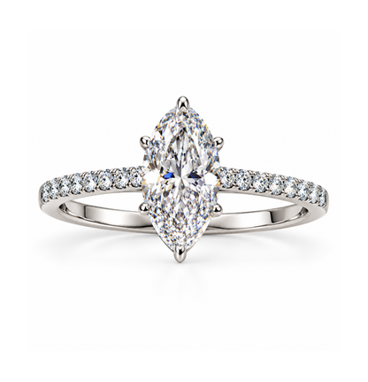 Диамантен пръстен с 1.06к. Marquise Cut