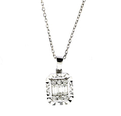 Висулка бяло злато с диаманти 0.19 карата
