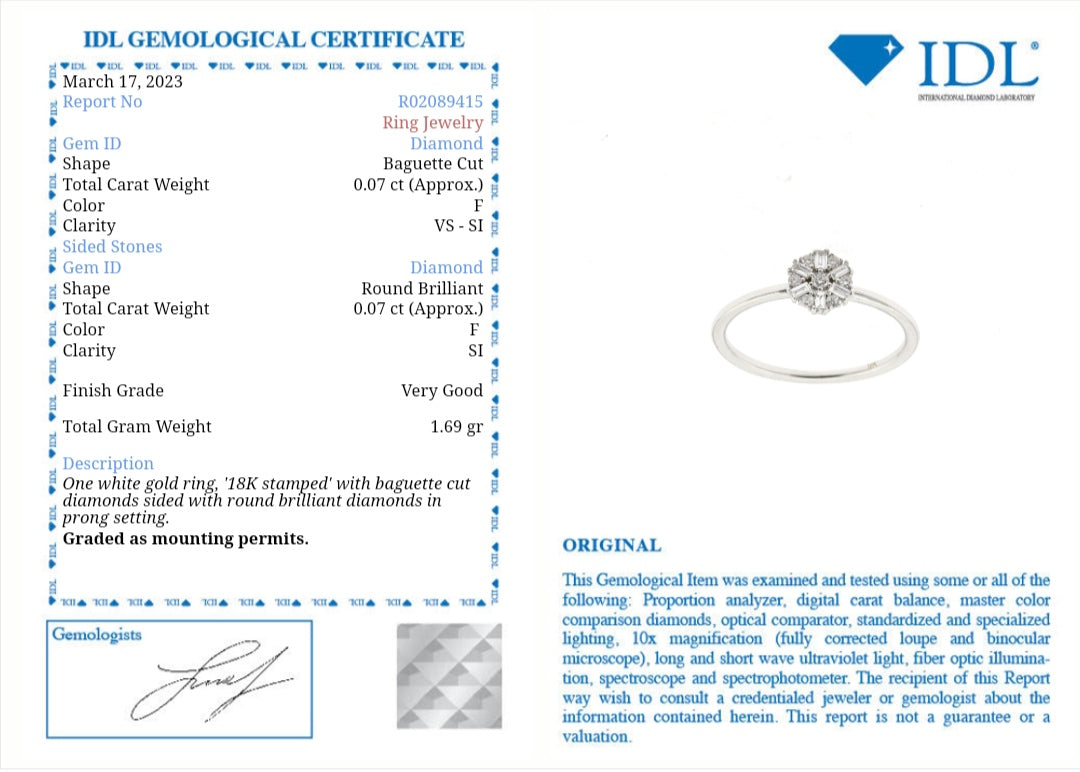 carat White gold Diamond ring – Shemay Diamond - Main Image