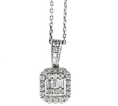 Висулка бяло злато с диаманти 0.22 карата